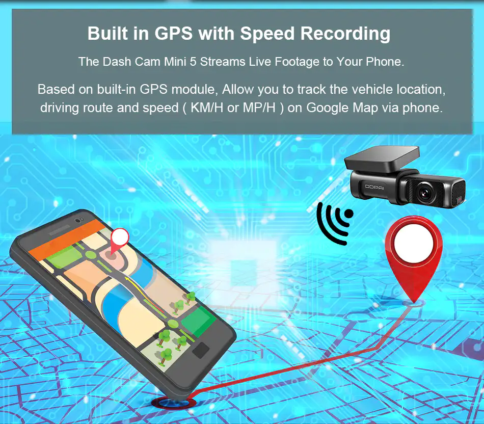 Видеорегистратор DDPAI Mini 5 GPS 64GB UHD 4K 30fps WIFI
